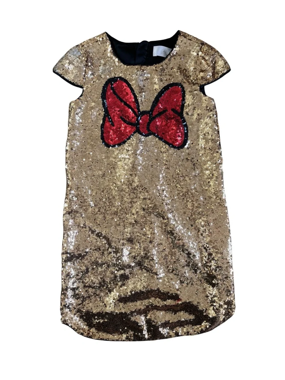 DISNEY Gold Sequined Minnie Mouse Dress